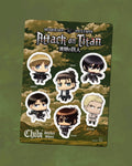 Attack on Titan Chibi Sticker Sheet