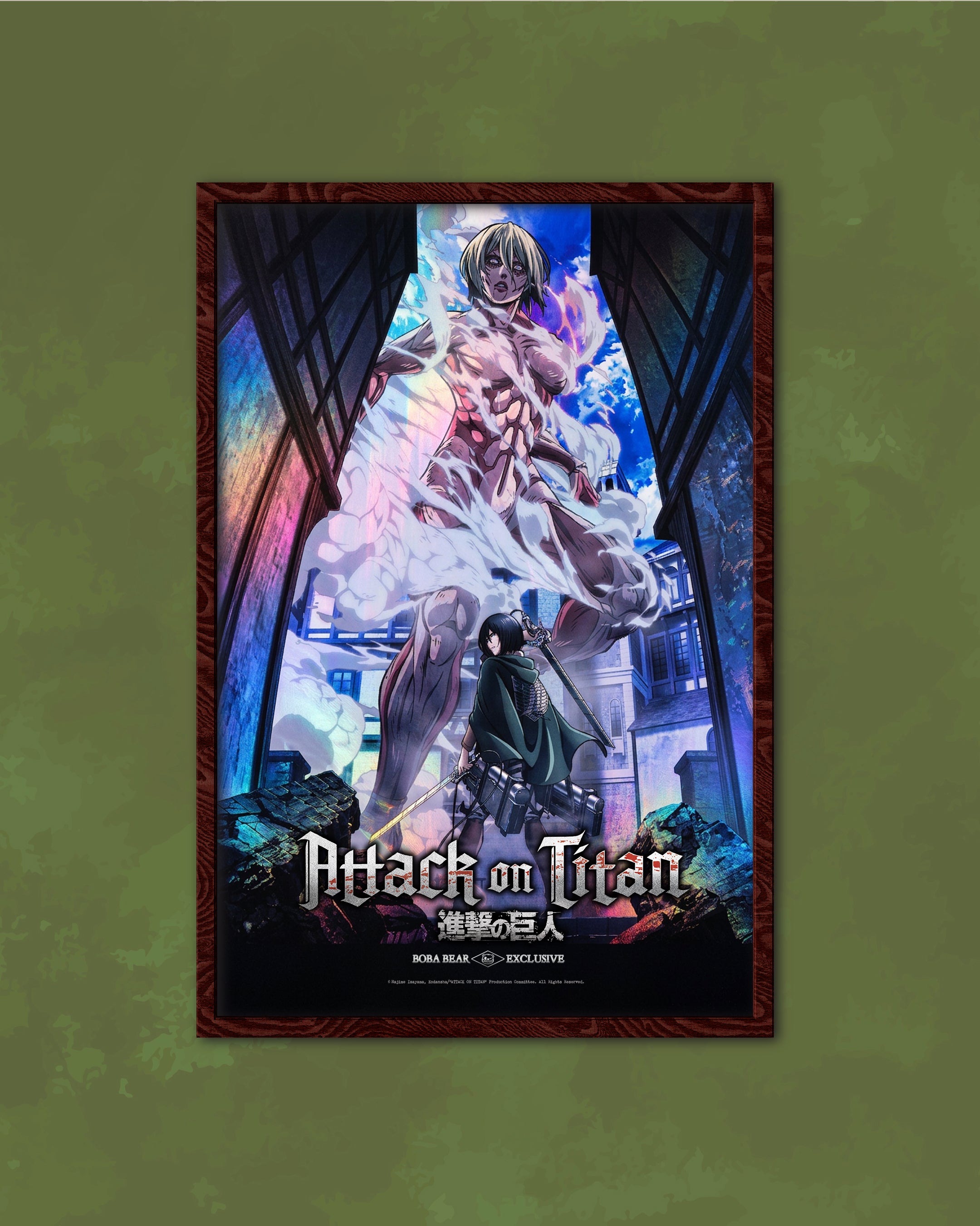 Holographic Attack on Titan Posters