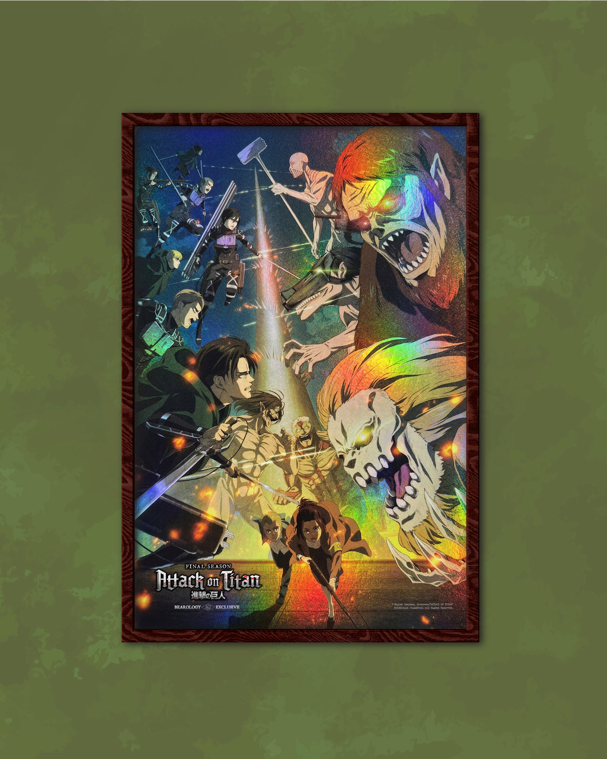 Holographic Attack on Titan Posters